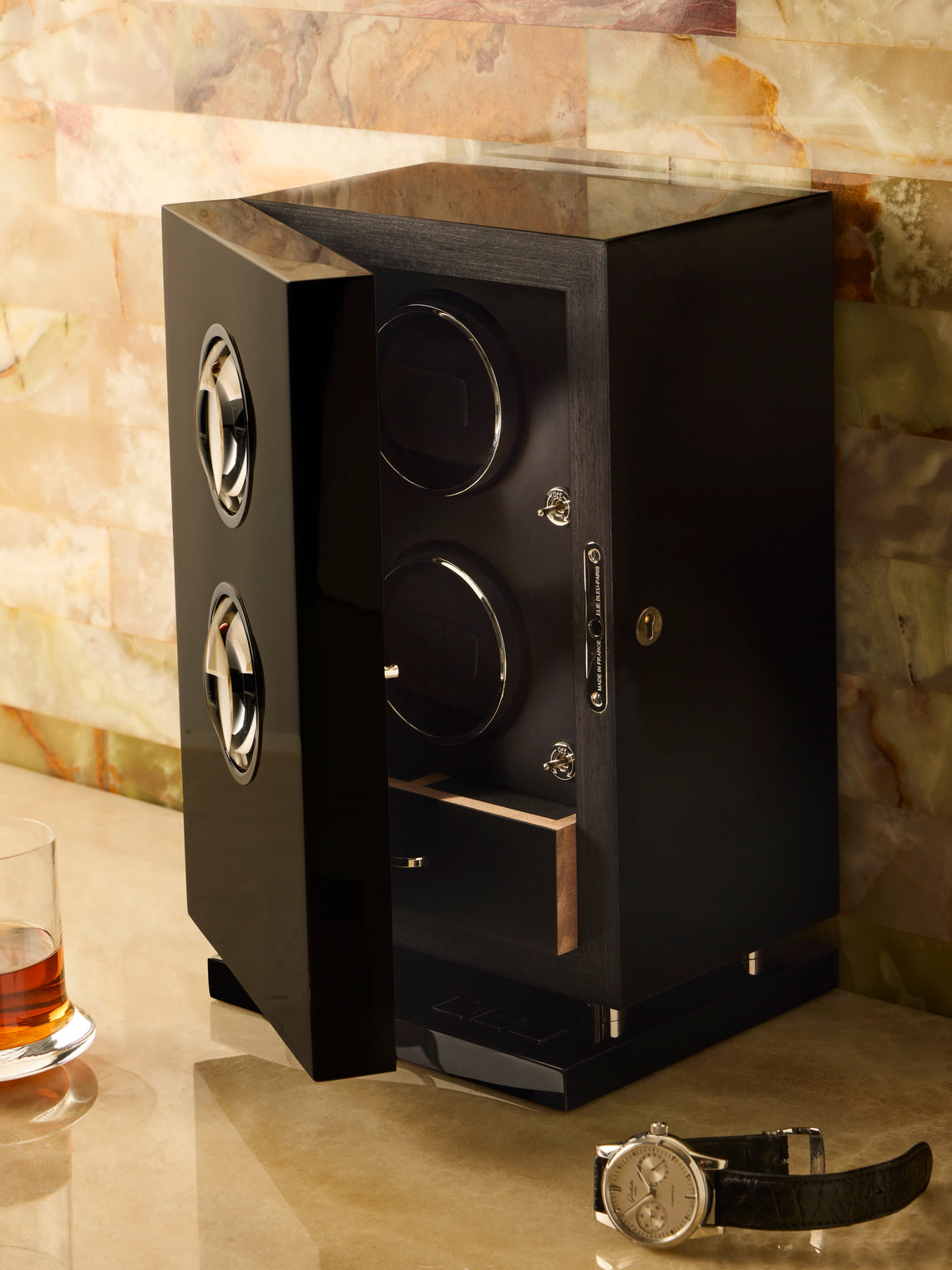 Elie Bleu - Sycamore Watch Winder (2 Watches) - Black - ABASK