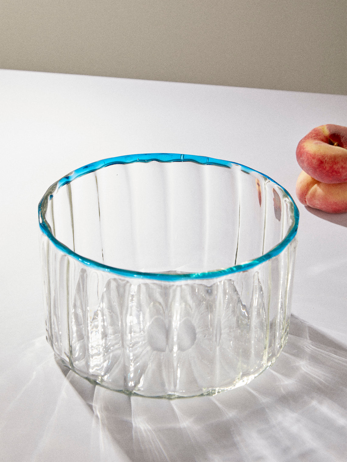 Antique and Vintage - 1980s Venini Murano Glass Optical Vase (8in/20cm) - Clear - ABASK