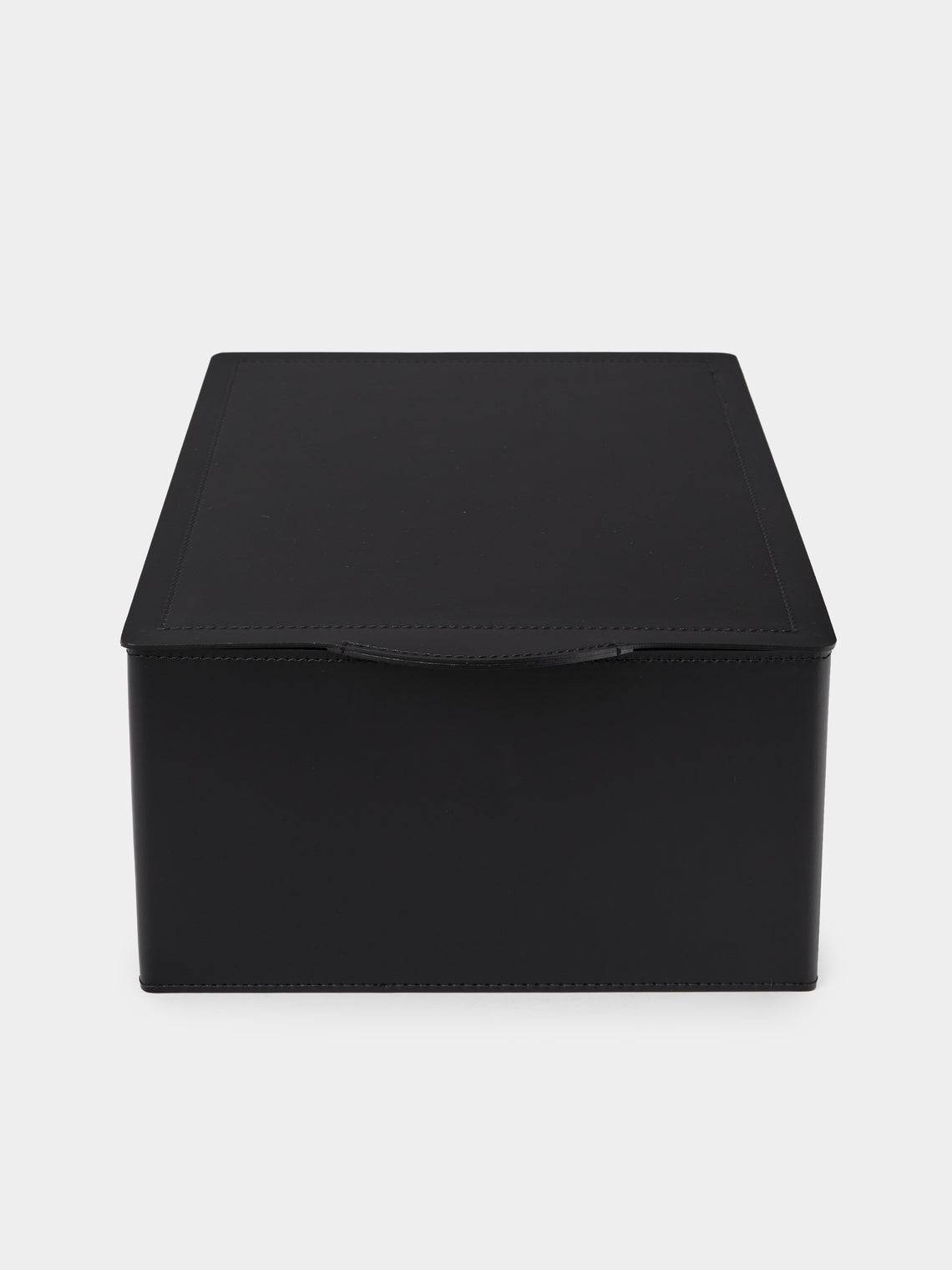 RUDI - Sciuscià Leather Shoe Box - Black - ABASK