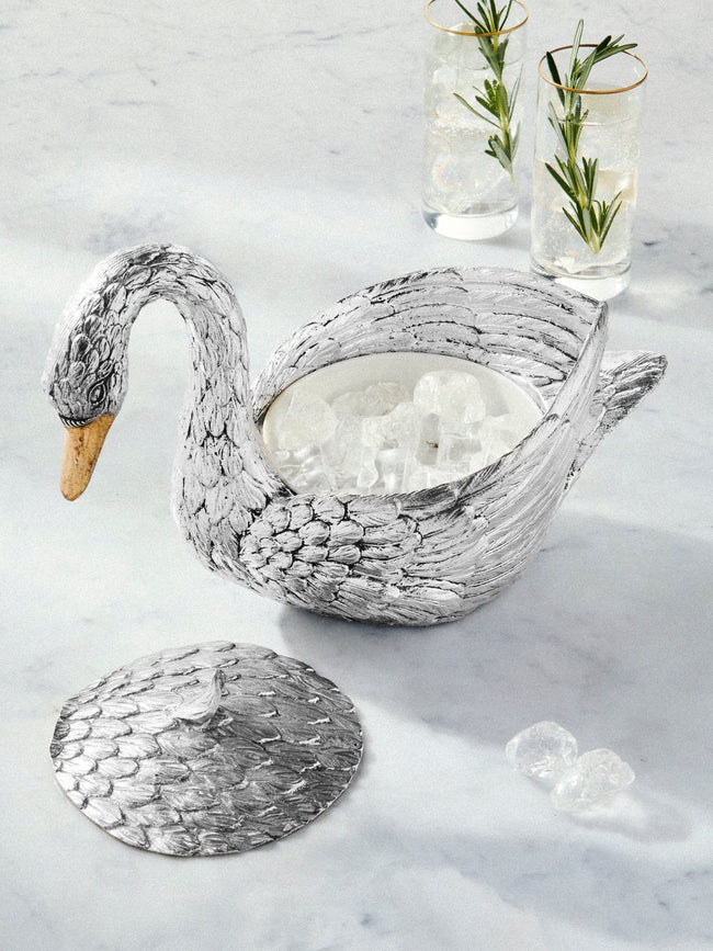 Antique and Vintage - 1970s Mauro Manetti Duck Silver-Plated Ice Bucket - Silver - ABASK