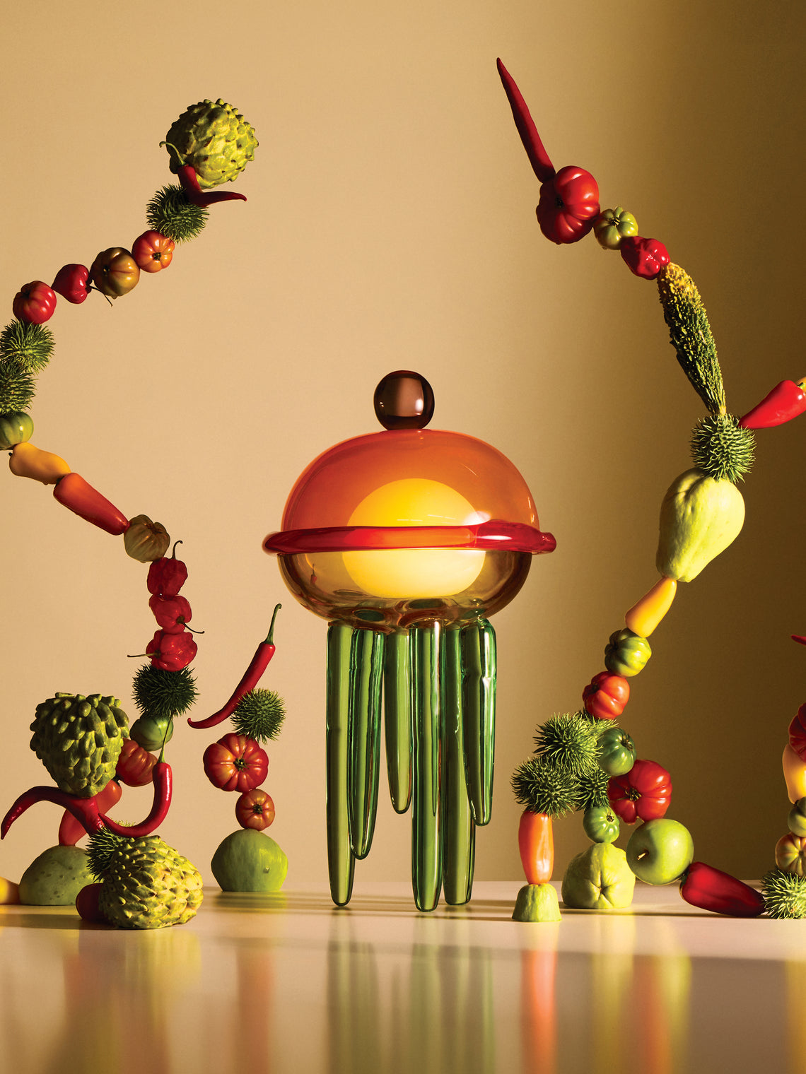 Kickie Chudikova - Pulpopolis Cyanea Hand-Blown Murano Glass Wired Table Lamp - Multiple - ABASK