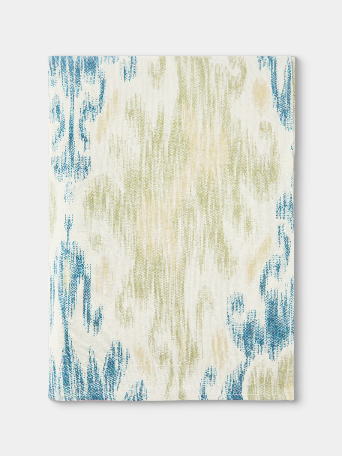D'Ascoli - Amina Printed Linen Rectangular Tablecloth (138in/3.5m) - Blue - ABASK