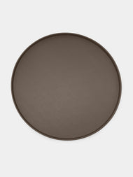 Giobagnara - Polo Utopia Leather Round Tray - Gray - ABASK - 