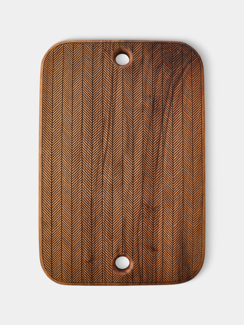 Lucas Castex - Hand-Carved Double-Faced Walnut Serving Board - Dark Brown - ABASK - 
