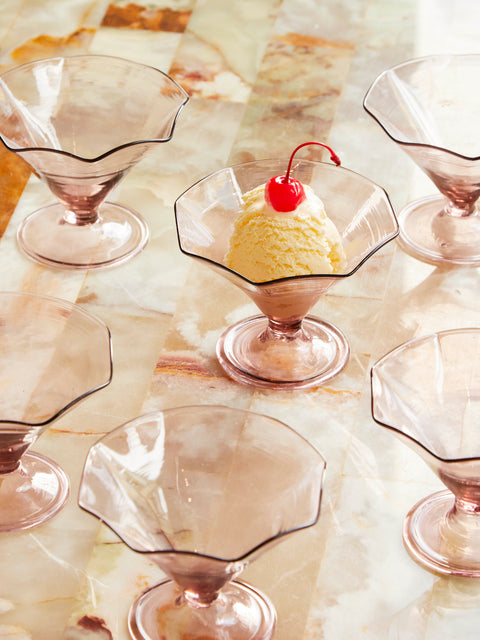 Antique and Vintage - 1920 Murano Glass Ice Cream Bowls (Set of 10) -  - ABASK