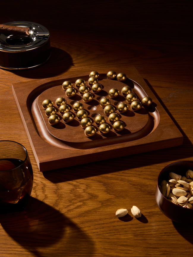 Corbet - Wood Solitaire Set - Dark Brown - ABASK