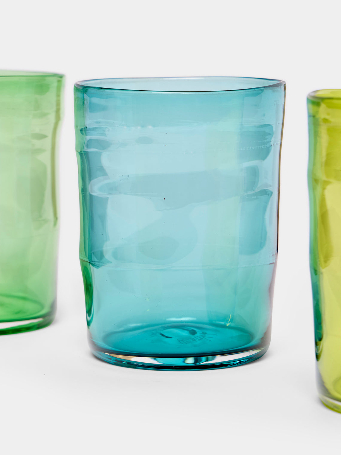 Michael Ruh Studio - Coastal Interface Hand-Blown Glass Highballs (Set of 4) - Multiple - ABASK