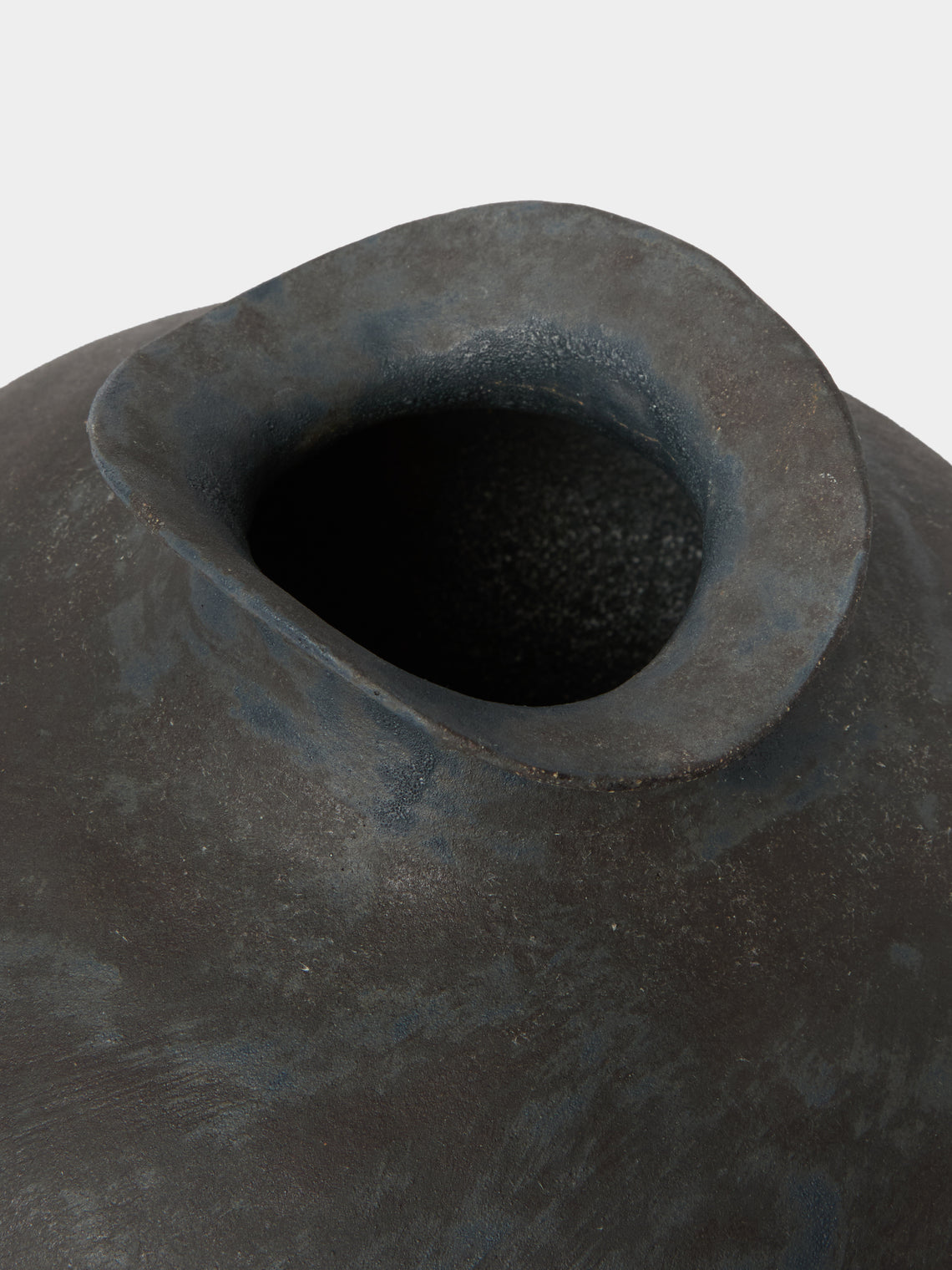 By Raffaella - Roma Hand-Coiled Stoneware Vase (8in/20cm) - Gray - ABASK
