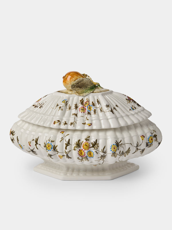 Fioravola - Pears Hand-Painted Ceramic Tureen - White - ABASK - 