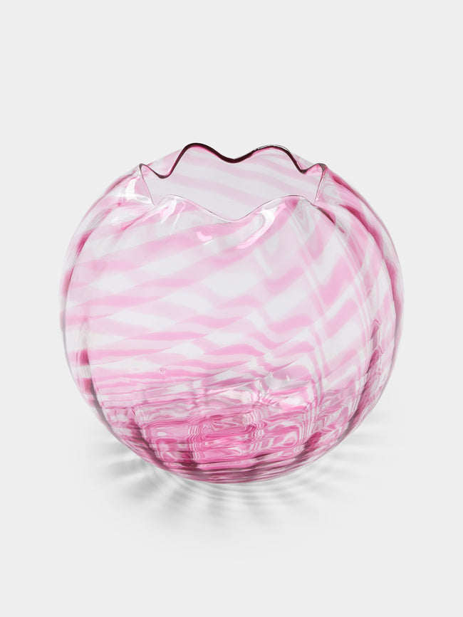 Antique and Vintage - 1950s Seguso Murano Glass Vase (12in/30cm) - Pink - ABASK - 