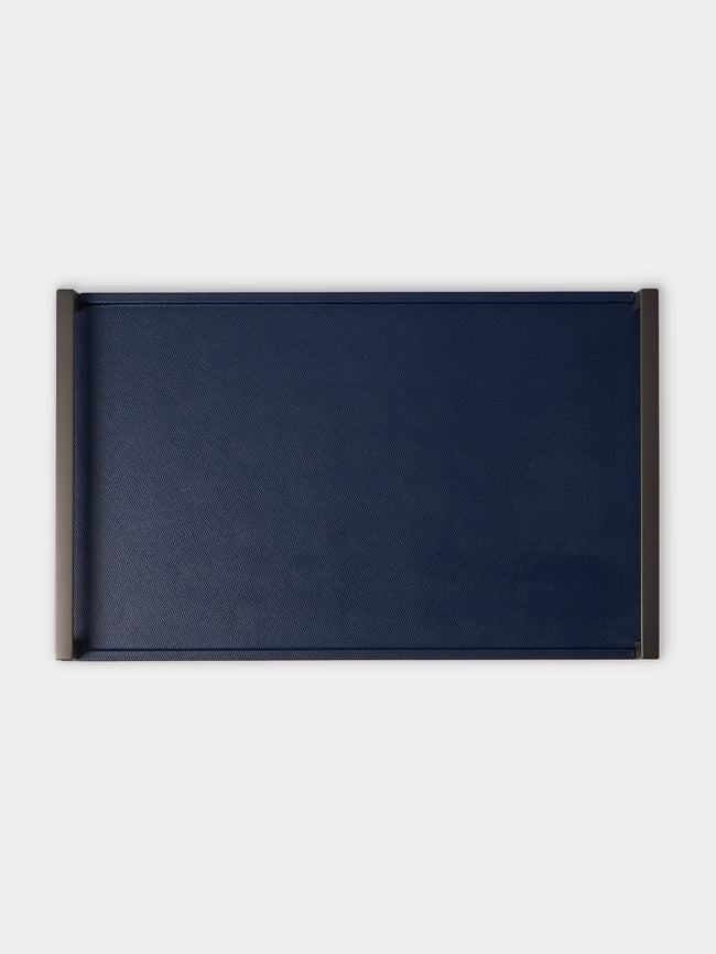 Pinetti - Giove Leather Tray (21in/53cm) - Navy - ABASK - 