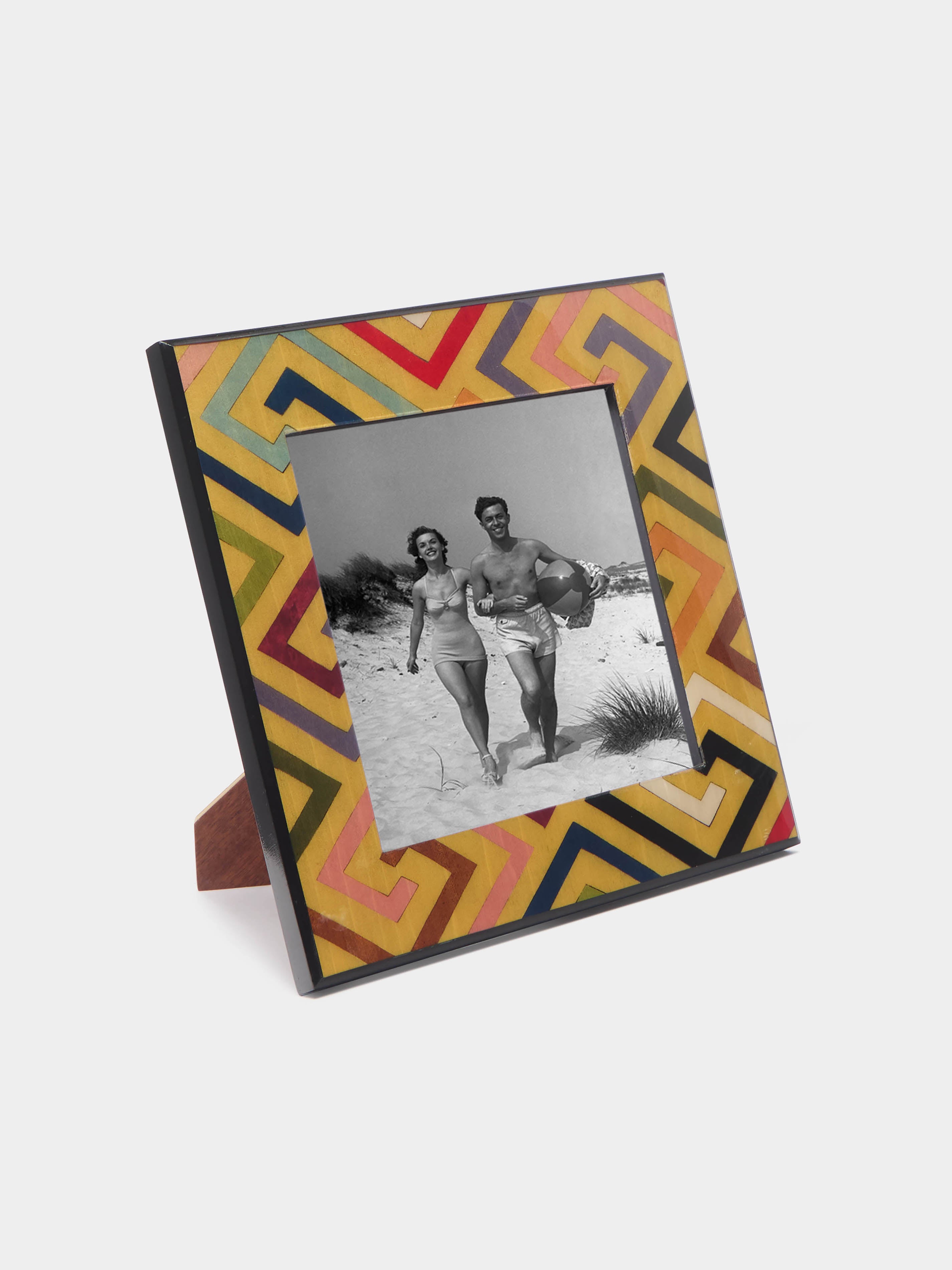 Photography Inlay Yellow Labyrinth Wood Inlay Photo Frame by Biagio Barile | ABASK