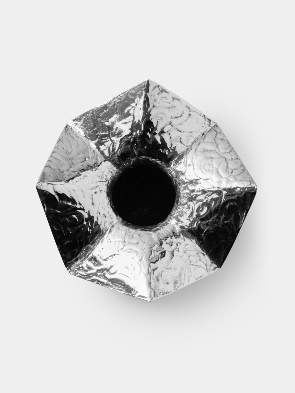 San Lorenzo - 1993 Afra and Tobia Scarpa Cartoccio Sterling Silver Vase (4.5in/11cm) - Silver - ABASK