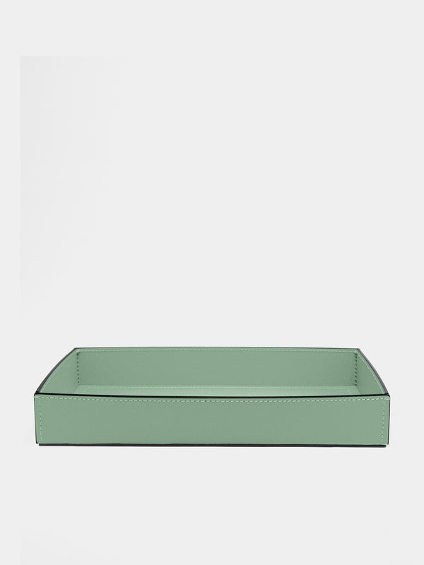Giobagnara - Marea Leather Large Tray - Light green - ABASK