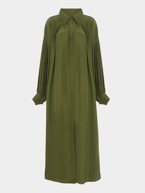 Marta Ferri - Martini Silk Long Dress - Green - ABASK - 