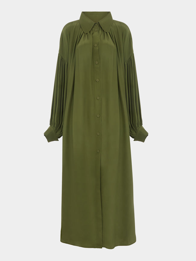 Marta Ferri - Martini Silk Long Dress - Green - ABASK - 