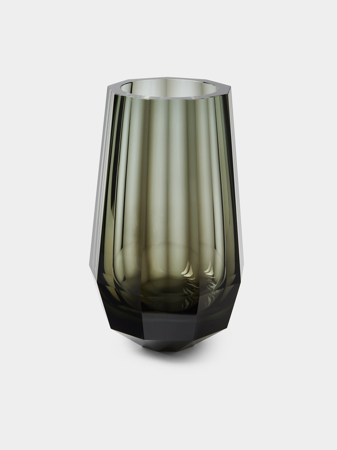 Moser - Drop Hand-Blown Crystal Vase (12in/31cm) - Green - ABASK - 
