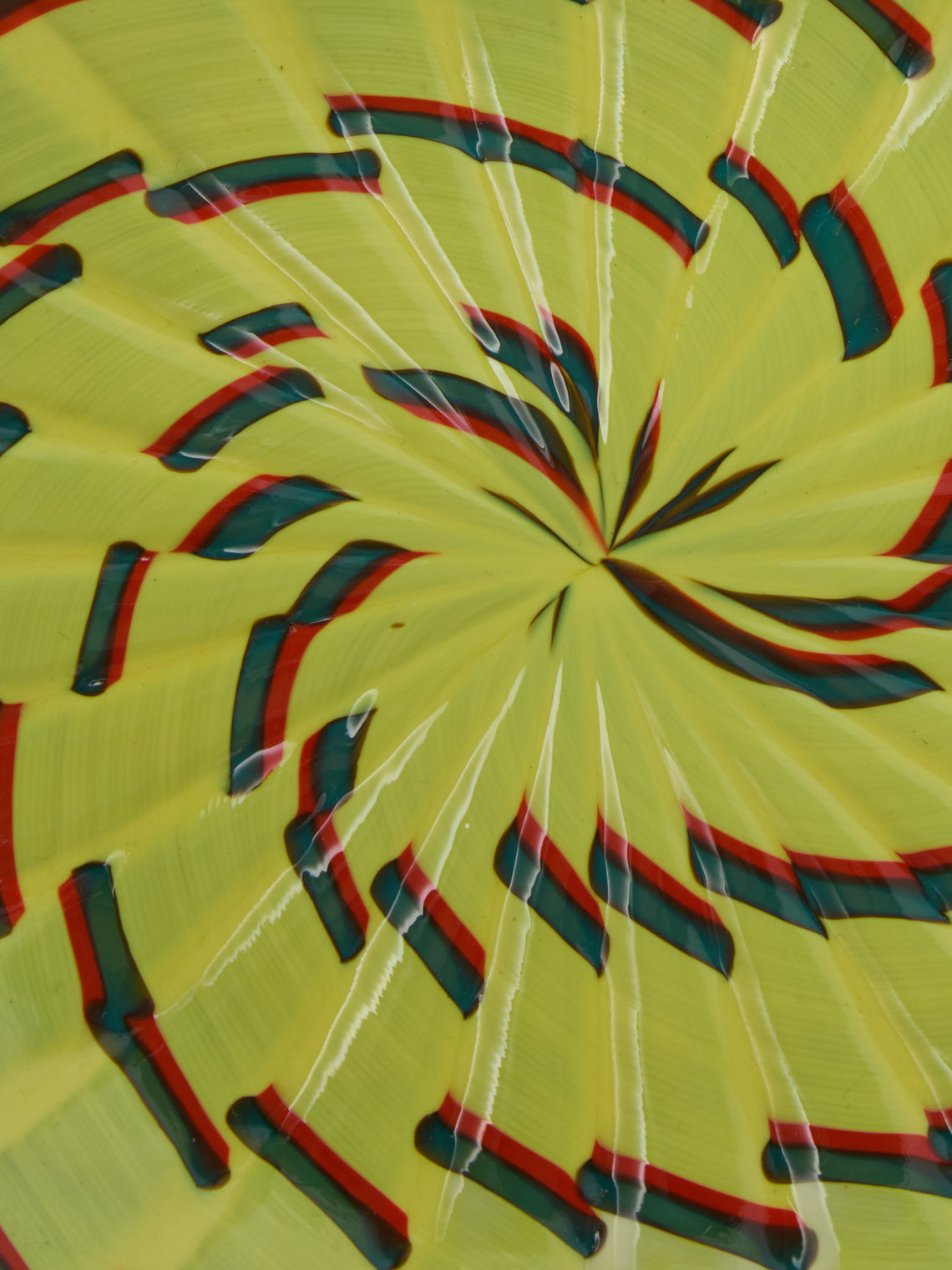 Antique and Vintage - 1981 Venini Calabash Glass Dish - Yellow - ABASK