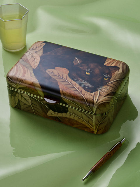 Silvia Furmanovich - Leopard and Agate Marquetry Wood Box - Multiple - ABASK