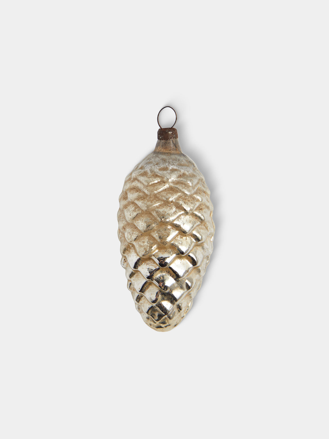 Antique and Vintage - Early-20th-Century Pinecones Glass Baubles (Set of 12) - Silver - ABASK