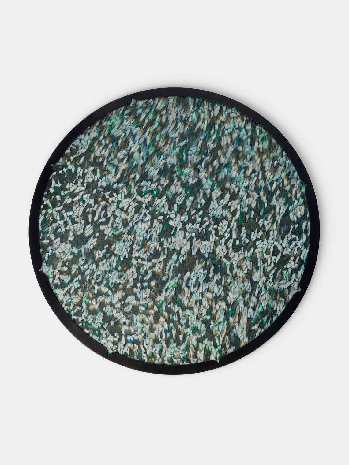Droulers - Ondine Burnished Brass Tray (16in/40.5cm) - Green - ABASK