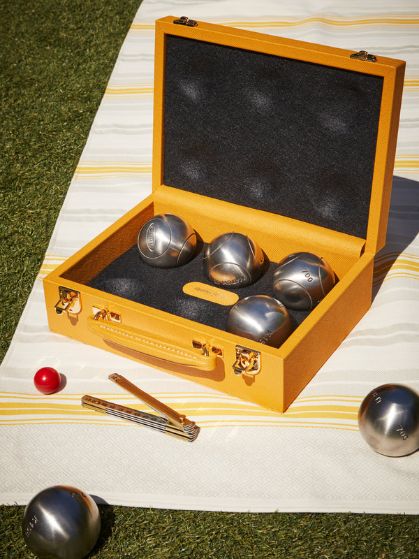 Geoffrey Parker - Leather Outdoor Boules Set -  - ABASK
