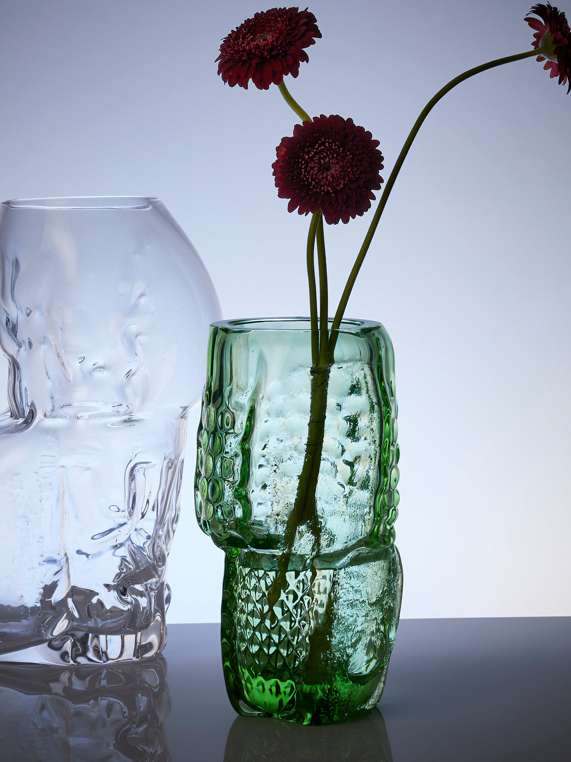 Hana Hillerová - Remix Hand-Blown Glass Vessel (12in/31cm) - Green - ABASK