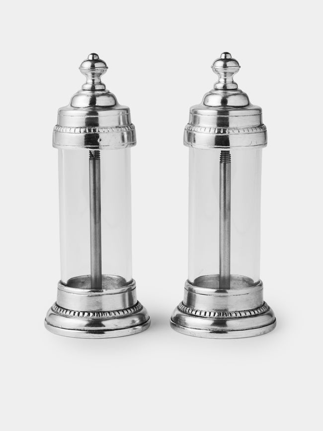 Cosi Tabellini - Toscana Pewter Salt and Pepper Mills (Set of 2) - Silver - ABASK - 