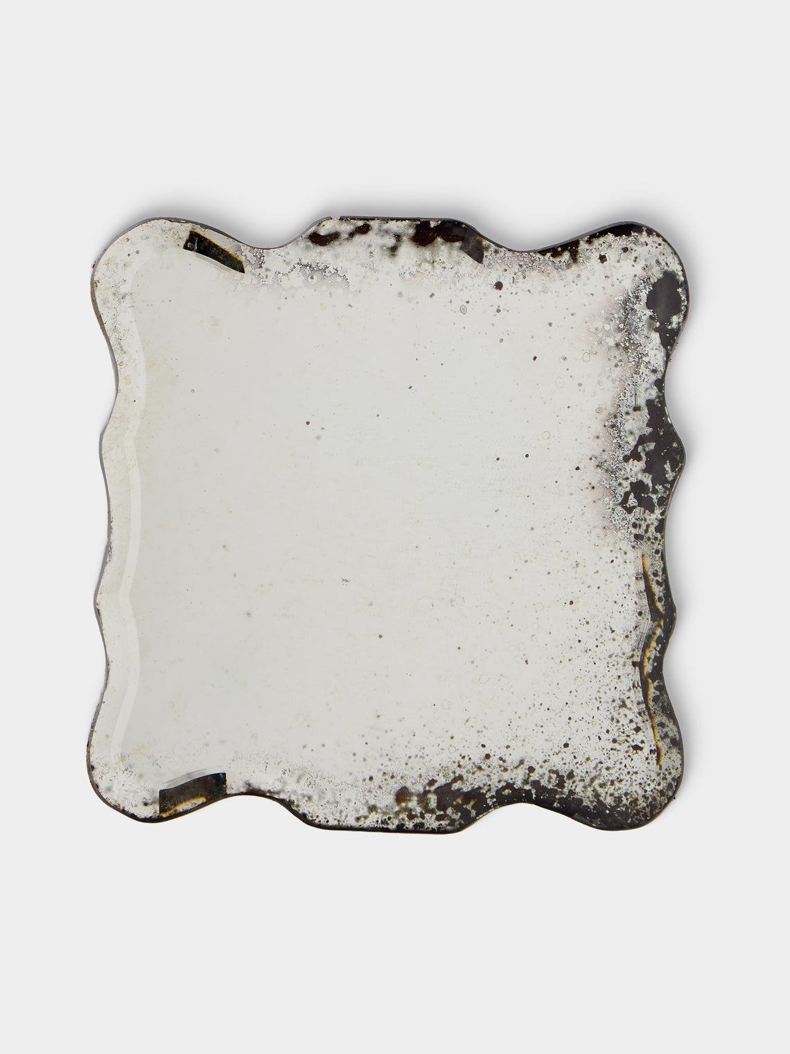 Borgo delle Tovaglie - Firenze Mirrored Glass Coasters (Set of 6) - Silver - ABASK