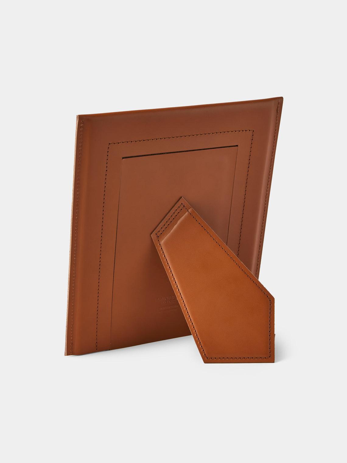 Rabitti 1969 - Simple Saddle Leather Photo Frame (4x6") - Orange - ABASK