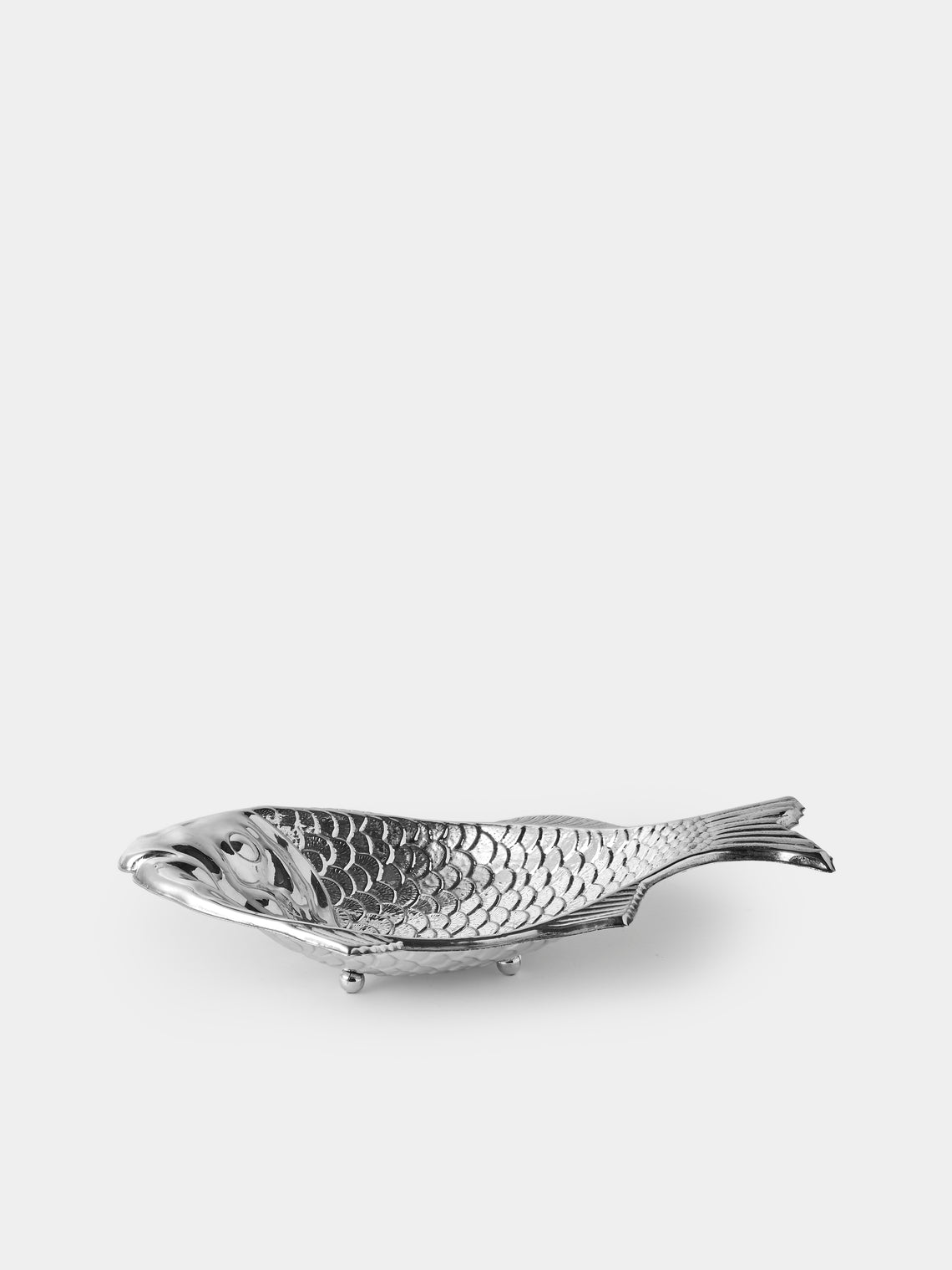 Antique and Vintage - 1970s Sterling Silver Fish Platter - Silver - ABASK