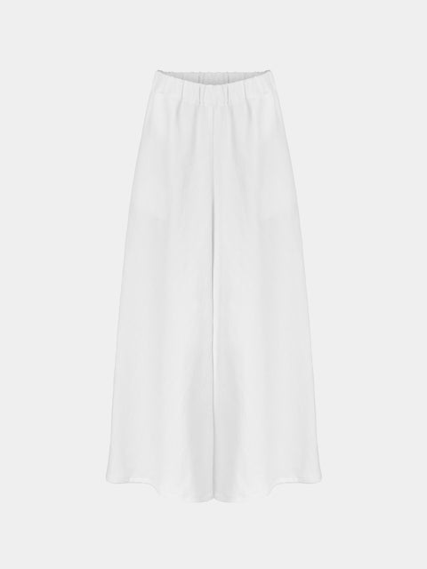 Dusan - Gaucho Linen Trousers | Size: L -  - ABASK - 