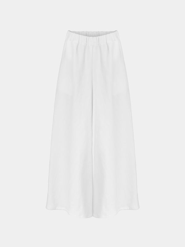 Dusan - Gaucho Linen Trousers | Size: L -  - ABASK - 