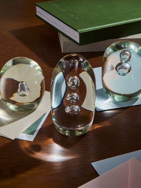 Antique and Vintage - 1970s Barbini Glass Paperweights (Set of 3) - Clear - ABASK