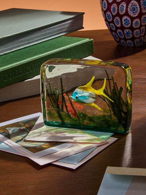 Antique and Vintage - Mid-Century Gino Cenedese Barbini Fish Glass Paperweight - Multiple - ABASK
