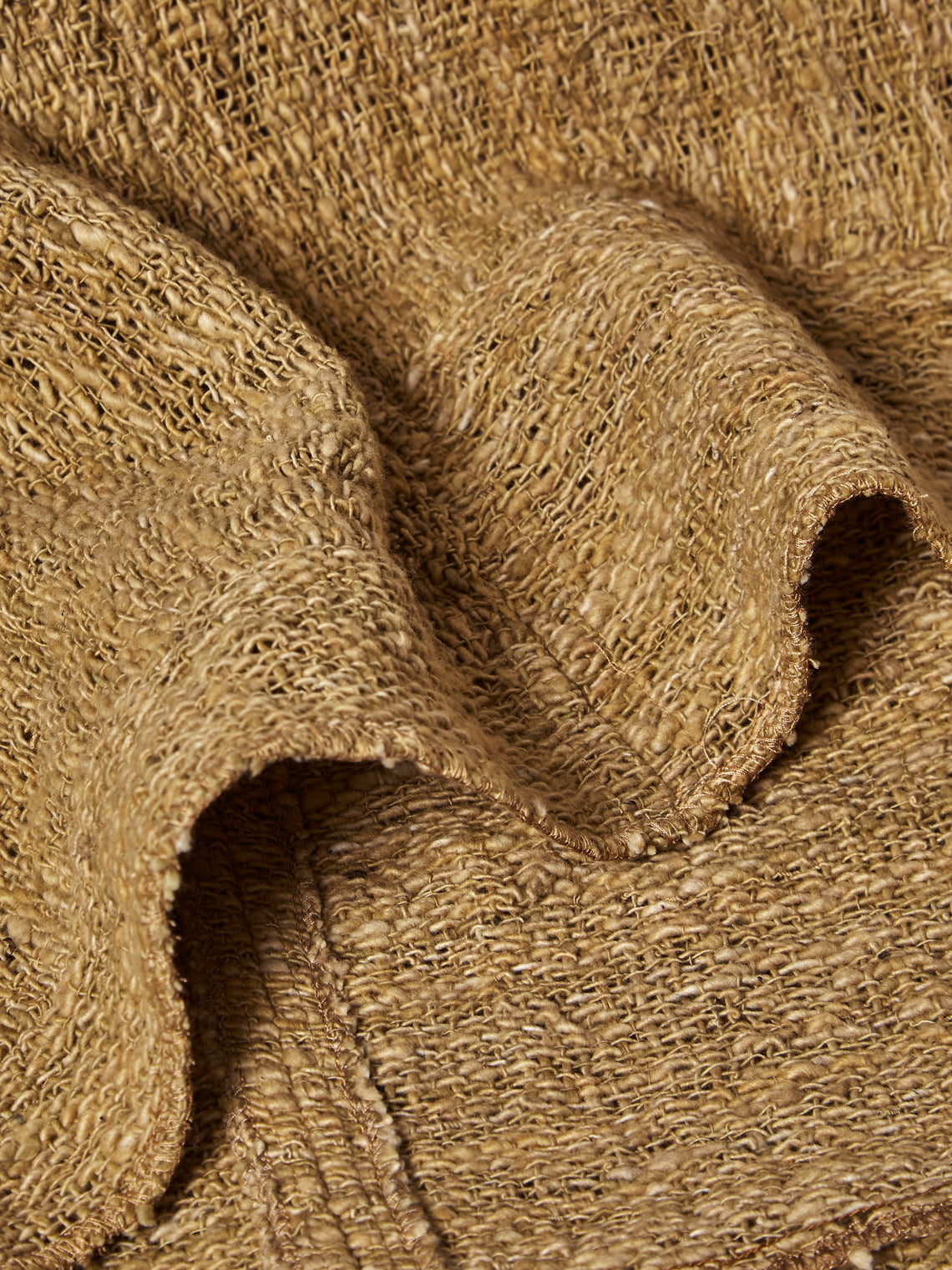 Valentina Hoyos - Hand-Dyed Patchwork Cotton Bedspread (110in/2.8m) - Brown - ABASK