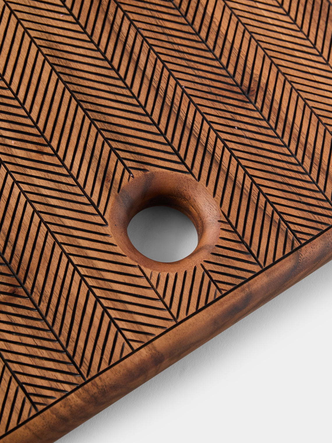 Lucas Castex - Hand-Carved Double-Faced Walnut Serving Board - Dark Brown - ABASK