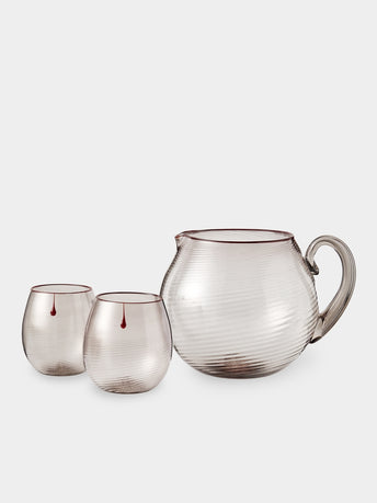 Giberto - Teardrop Hand-Blown Murano Glass Collection - Gray - ABASK - 