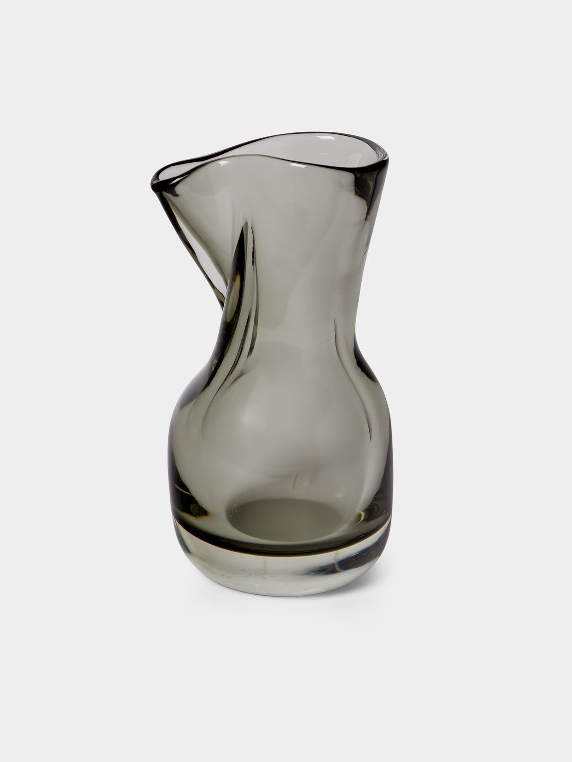 Antique and Vintage - Mid-Century Mario Pinzoni 13983 Murano Glass Vase (13in/33cm) - Gray - ABASK - 