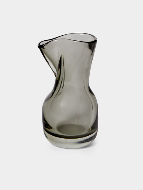 Antique and Vintage - Mid-Century Mario Pinzoni 13983 Murano Glass Vase (13in/33cm) - Gray - ABASK - 