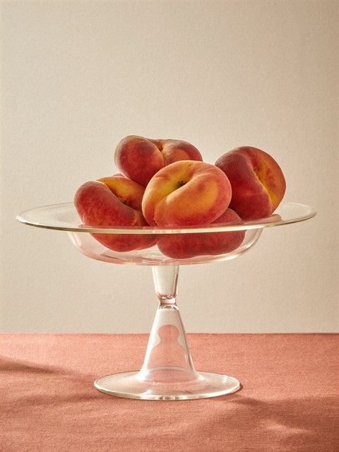 Alya Tannous - Simple Hand-Blown Glass Medium Dessert Bowl - Clear - ABASK