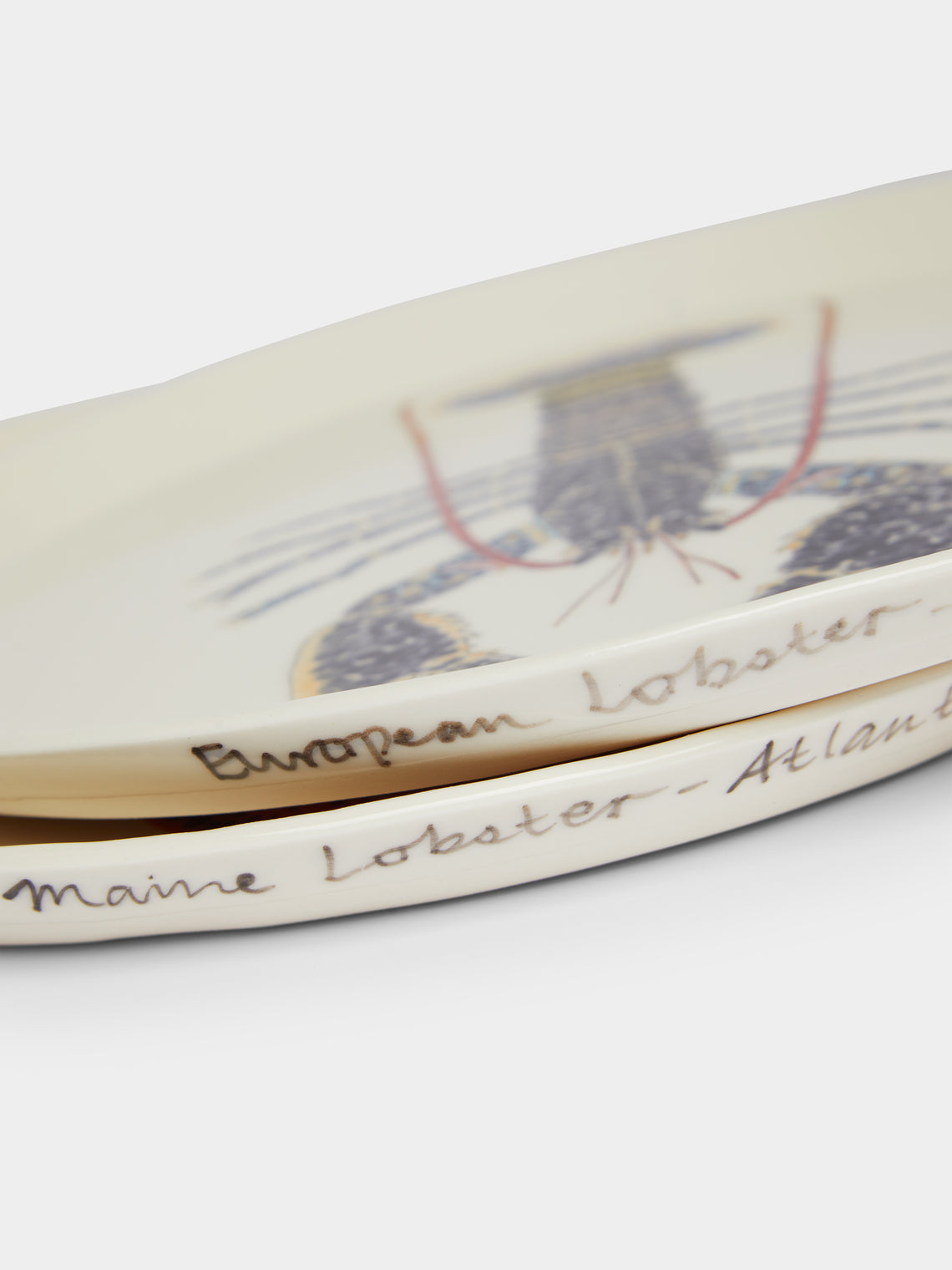 Casa Adams - Lobster Hand-Painted Porcelain Dinner Plates (Set of 2) -  - ABASK