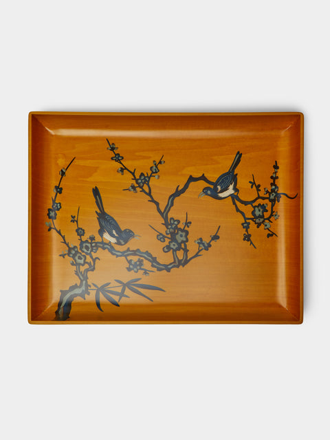 Silvia Furmanovich - Birds Marquetry Wood Small Tray -  - ABASK - 