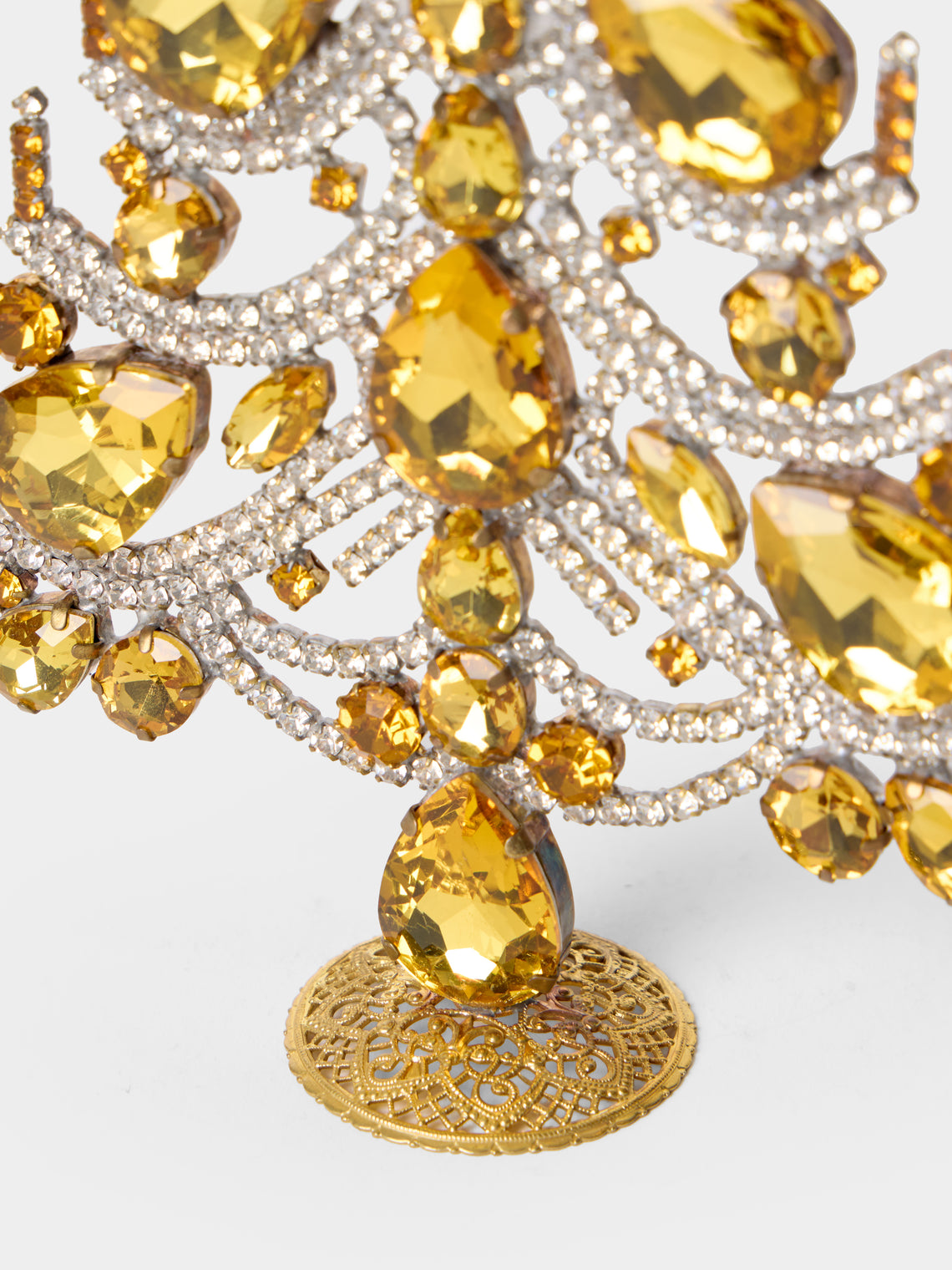 ABASK Decorations - Charming Czech Crystal Tree - Yellow - ABASK