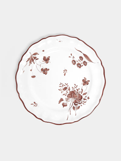 Z.d.G - Camaïeu Hand-Painted Ceramic Dinner Plates – 10in/26cm (Set of 2) - White - ABASK - 