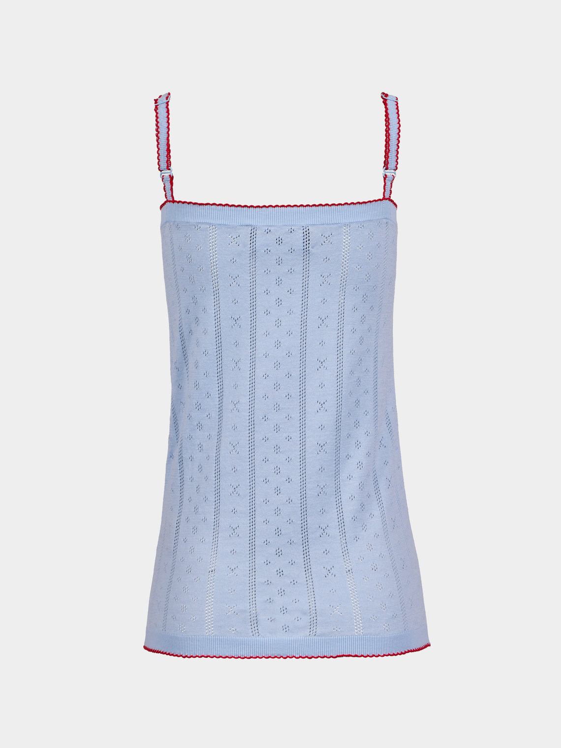 B.B. Wallace - Chicago Cotton Pointelle Camisole Top | Size: S - Light Blue - ABASK