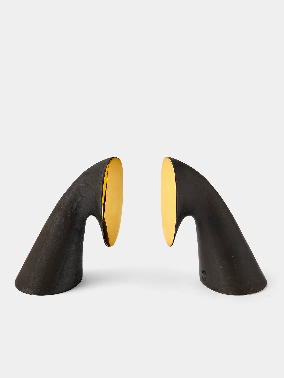 Carl Auböck - Brass Painted Bookends - Black - ABASK