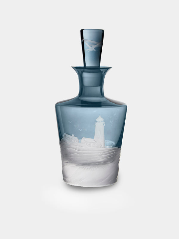 Artel - Golden Age of Yachting Hand-Engraved Crystal Decanter - Blue - ABASK - 