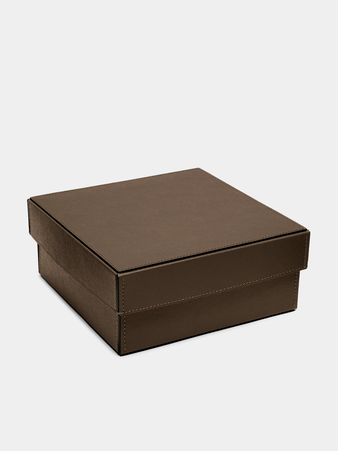 Giobagnara - Marea Leather Large Lidded Box - Brown - ABASK