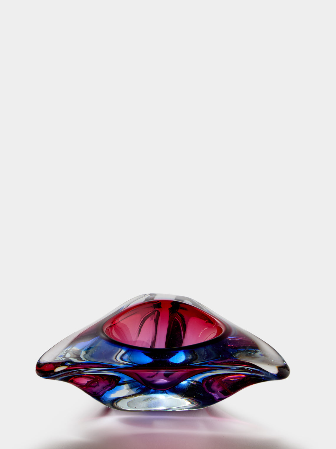 Antique and Vintage - Mid-Century Murano Glass Ashtray - Purple - ABASK - 